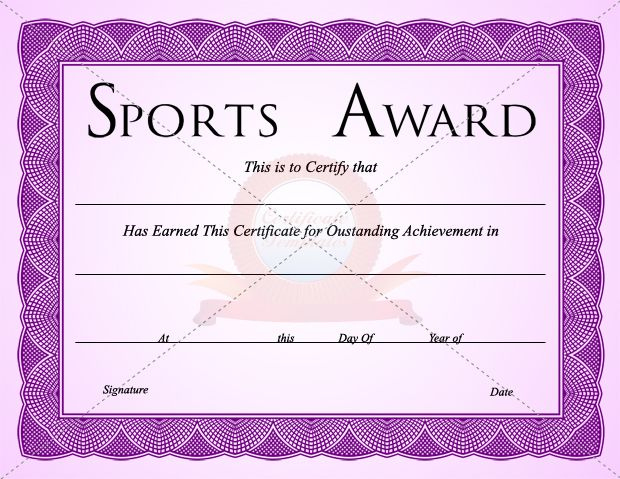 Sports Certificate Template | Certificate Templates regarding Athletic Award Certificate Template