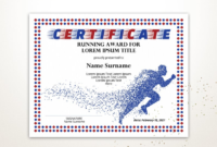Sports Editable Certificate Template Editable Running Award in Editable Running Certificate