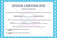 Stock Certificate Template Free In Word And Pdf with regard to Editable Stock Certificate Template