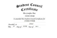 Student Council Certificate Free Templates Clip Art intended for Best Student Council Certificate Template