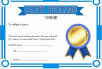 Student Council Certificates Template Best Of Student for Best Student Leadership Certificate Template Ideas