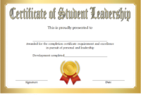 Student Leadership Certificate Template 7 Free | Student with Leadership Certificate Template Designs