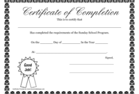 Sunday School Promotion Day Certificates Sunday School with Certificate Of School Promotion 10 Template Ideas