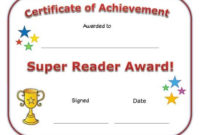 Super Reader Award Certificate | Super Reader, Reading throughout Super Reader Certificate Templates