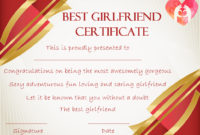 Surprise Your Girlfriend Using These 16+ Best Girlfriend for Fresh Best Girlfriend Certificate Template