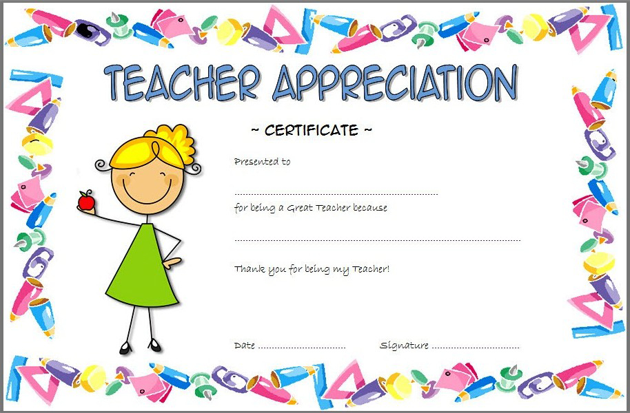 Teacher Appreciation Certificate Free Printable 5 | Teacher pertaining to Fresh Teacher Appreciation Certificate Free Printable