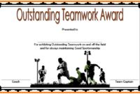 Teamwork Award Certificate Template Free In Football In 2020 pertaining to Unique Free Teamwork Certificate Templates