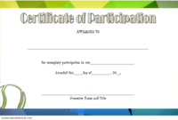 Tennis Participation Certificate Template Free 1 In 2020 with regard to Fresh Tennis Participation Certificate