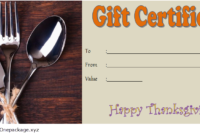 Thanksgiving Gift Certificate Template Free (1St 2020 Design for Thanksgiving Gift Certificate Template Free