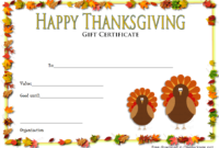 Thanksgiving Gift Certificate Template Free (Turkey Theme for Fresh Thanksgiving Gift Certificate Template Free