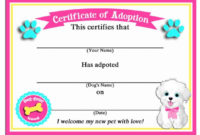 Toy Adoption Certificate Template 9 Di 2020 (Dengan Gambar) with regard to Cat Adoption Certificate Template 9 Designs