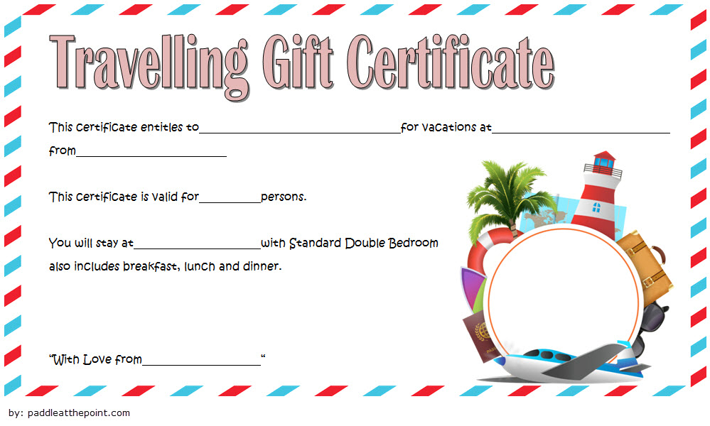 Travel Gift Certificate Template Free Printable 2 In 2020 in Unique Travel Certificates 10 Template Designs 2019 Free
