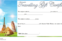 Travel Gift Certificate Template Free Printable 3 In 2020 pertaining to Fresh Travel Gift Certificate Editable