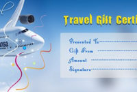 Travel Gift Voucher Certificate Template | Free Gift intended for Travel Gift Certificate Editable