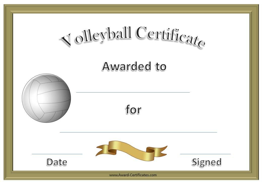 Volleyball Awards | Coaching Volleyball, Volleyball inside Unique Volleyball Certificate Template Free