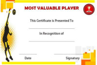 Volleyball Mvp Certificate | Award Certificates, Awards for Volleyball Mvp Certificate Templates