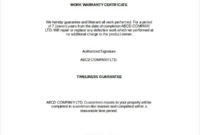 Warranty Certificate Template – 9+ Free Word, Pdf Documents regarding Construction Certificate Template 10 Docs Free