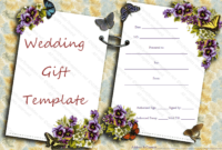 Wedding Gift Certificate Templates | Gift Certificate Templates in Free Editable Wedding Gift Certificate Template