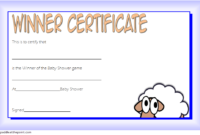 Winner Baby Shower Game Certificate Free Printable 1 In 2020 intended for Unique Baby Shower Game Winner Certificate Templates