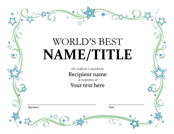 World'S Best Award Certificate pertaining to Worlds Best Boss Certificate Templates Free