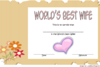 World'S Best Wife Certificate Template Free 2 | Good Wife intended for Best Wife Certificate Template